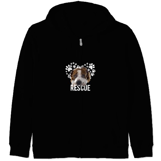 Bully Lover Dog Rescue Paws 257 Pitbull Dog Zip Hoodies