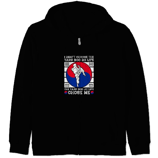 Korean Martial Arts Korean Karate Tang Soo Do Black Belt 7 Zip Hoodies