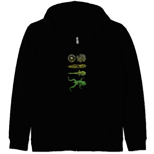 Frog Tadpole Metamorphosis Life Cycle Biology Tee Zip Hoodies
