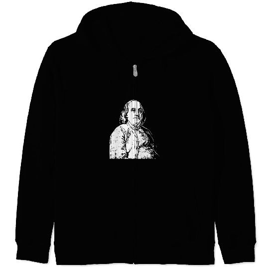 Benjamin Ben Franklin American Revolution Art Tee Zip Hoodies