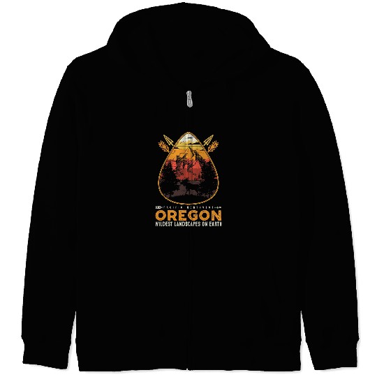 Hiking Hiker Oregon Wildest Landscapes On Earth Wandering Hiking 23 Hike Zip Hoodies