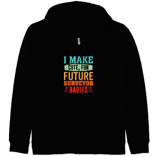 Future Surveyor vintages Land Examiner Cartographer Student Zip Hoodies