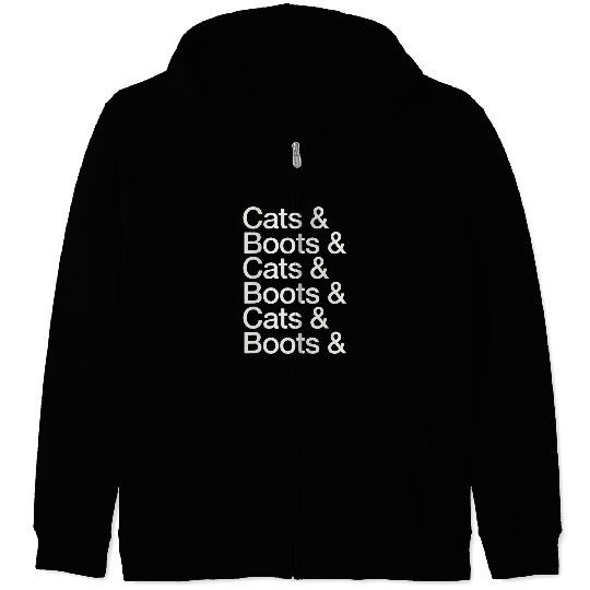 Cats and Boots and Cats and Boots Hilarious Beatbox Zip Hoodies