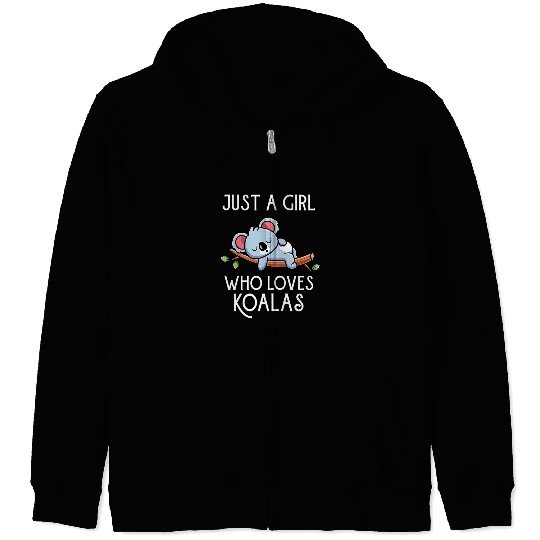 Funny Bear Funny Koala Bear Just A Girl Who Loves Koala Wombat Cute Bears Zip Hoodies