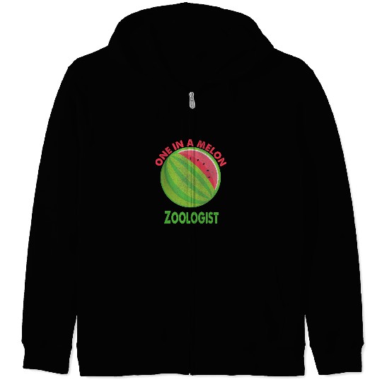 One in a Melon Zoologist Watermelon Retirement Zip Hoodies