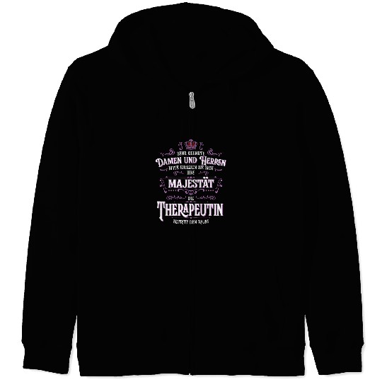 Womens Her majesty the therapist enter the room occupation ladies Zip Hoodies