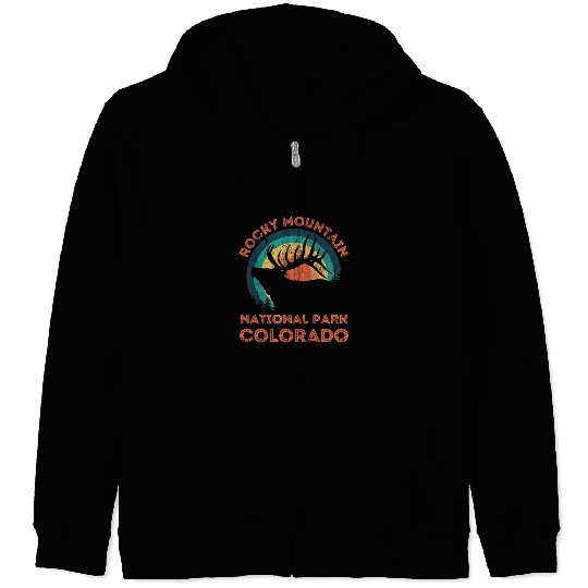 Hiking Hiker Rocky Mountain National Park Colorado Elk Nature Hike Zip Hoodies
