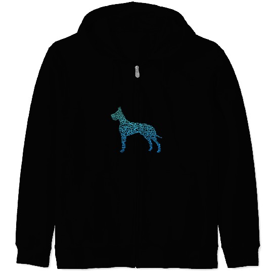 Dog Great Dane Bone For Great Dane Owners Big Dog Lovers Zip Hoodies