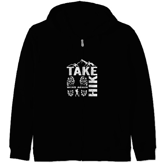 Hiking Hiker Take A Hike Outdoor Hiking Nature Hiker vintages Men Women Hike Zip Hoodies