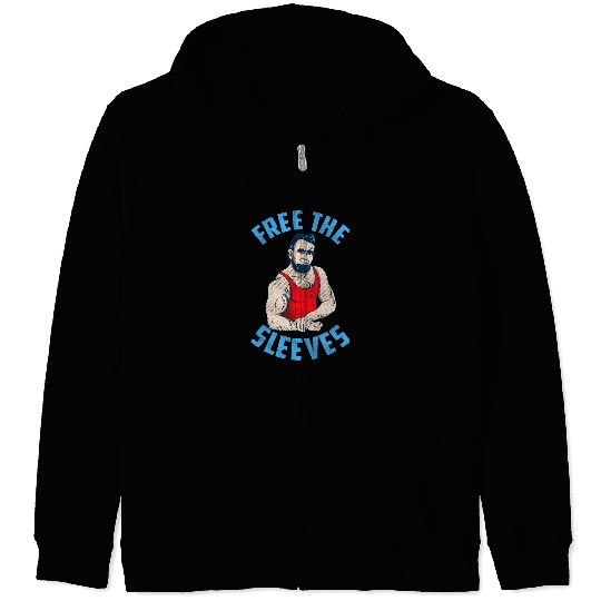 4th of July HISTORY BUFF Abraham Lincoln frees THE SLEEVES Zip Hoodies