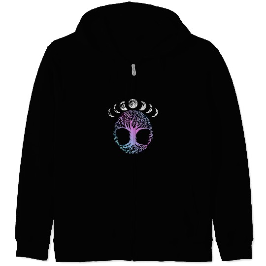 Namaste Yoga TREE OF LIFE Yoga Chakra Astrology Yggdrasil Celtic Knot 6 Meditation Zip Hoodies