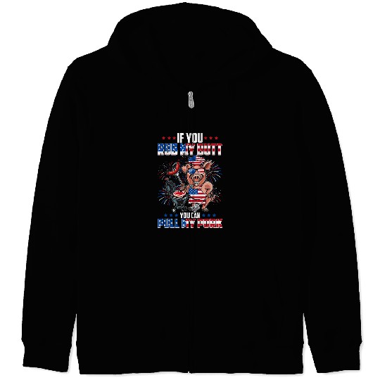 BBQ Chef Pig 4th of July BBQ Party Barbecue Lovers Zip Hoodies