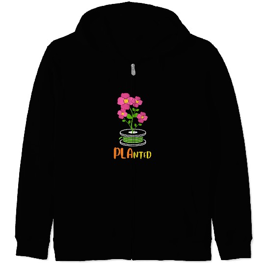 Filaments 3D Printing PLAnted Flowers 3D Prints 3D Printer 1 Zip Hoodies