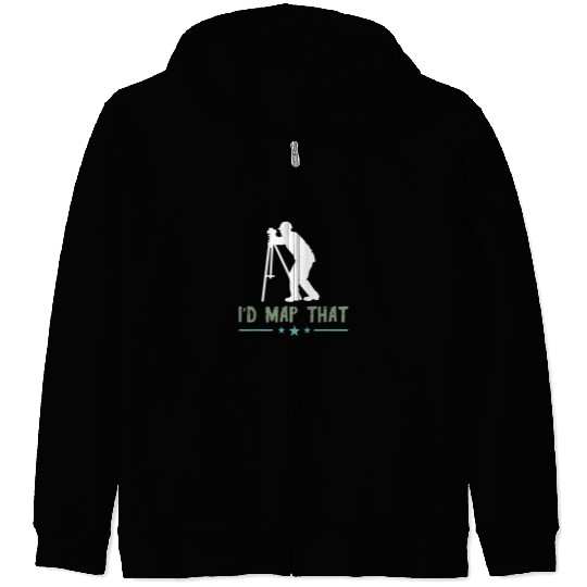Id Map That Land Surveying Mapping Land Surveyor Zip Hoodies