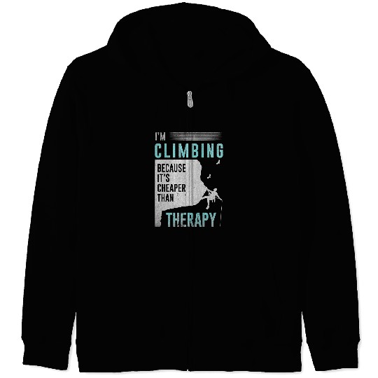 Climbing Climber mountaineering climber for mountain 50 Climb Zip Hoodies