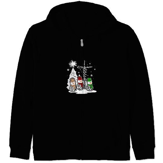 Christian Christmas Jesus Faith Hope Love Snowman Christian xmass 266 Bibble Jesus Christ Zip Hoodies