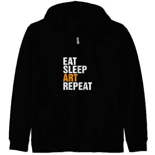 Eat Sleep Art Repeat Creative 2 Zip Hoodies