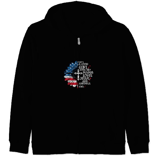 Christian vintages Shes A Good Girl Loves Her Mama Loves Jesus And Christ Zip Hoodies