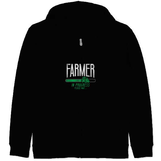 Tractor driving Farming Farmer Tractor vintages Farmer In Progress Please Zip Hoodies