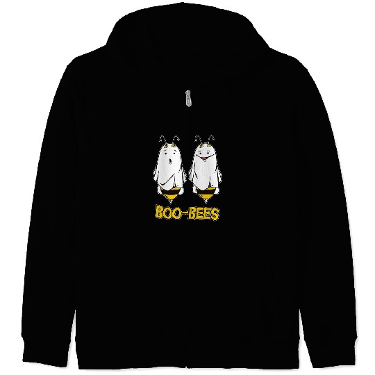 Halloween Boo Bees Pun Funny Cool Zip Hoodies