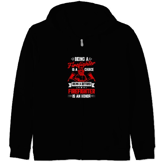Fireman Firefighter Retired Firefighter Funny Firemen fires Truck Graphic 38 Firemen Zip Hoodies