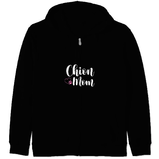 Chion Mom with Dog Paw Zip Hoodies