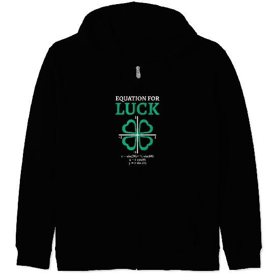 Funny Math Equation For Luck Math Teacher St Patricks Day Zip Hoodies