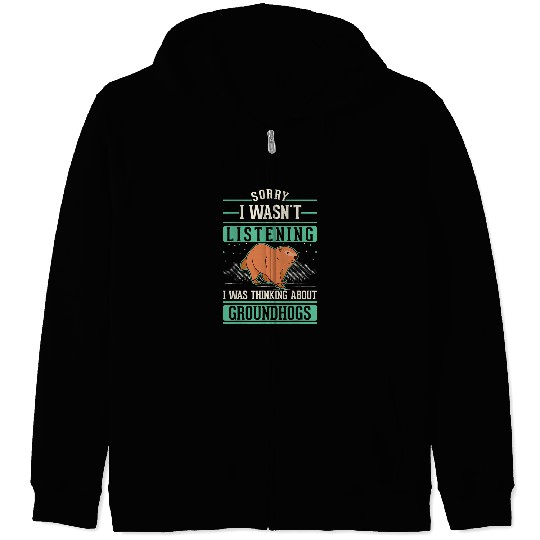 Groundhog Day Woodchuck Marmot 3 Zip Hoodies