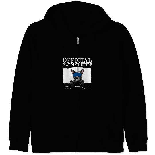 Dog Staffordshire Sleeping Staffordshire Bull Terrier Sleep Official Napping Zip Hoodies