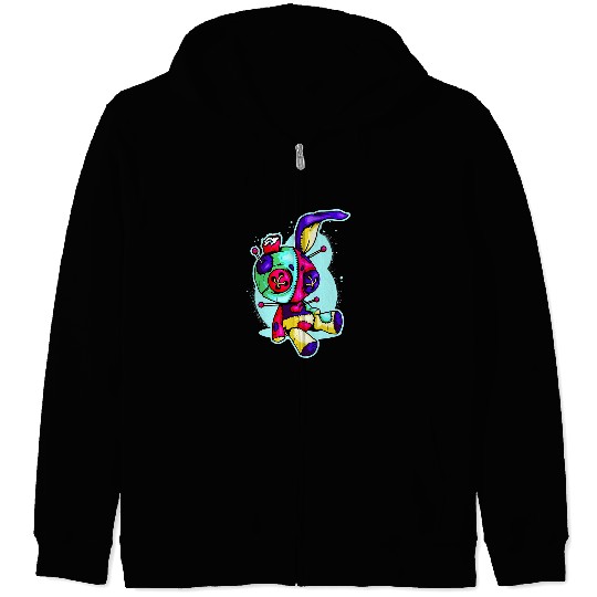 Goth Voodoo Doll Witch Curse Necromancer 189 Zip Hoodies