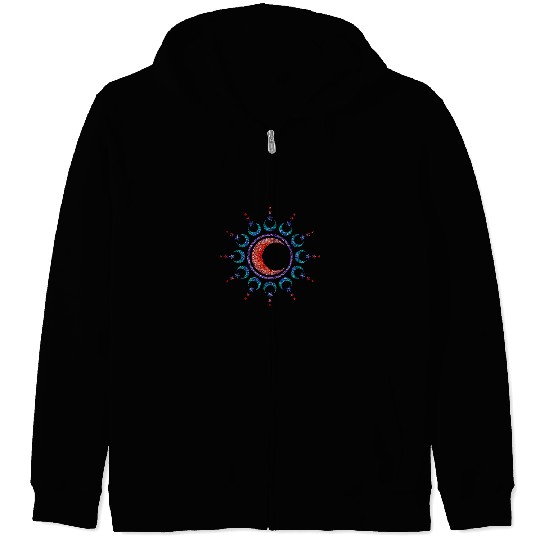 Namaste Yoga Sun Moon Mandala Yoga Spirituality Meditation Magic Wicca Meditation Zip Hoodies