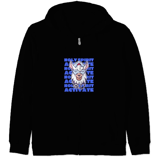 Nursing Holy Spirit Activate Nursing Funny Trauma Llama 148 Zip Hoodies