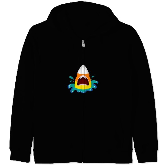 Halloween Candy Corn Shark Zip Hoodies