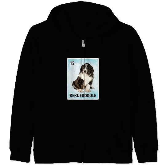 Bernedoodle Mexican Dog Cards Zip Hoodies