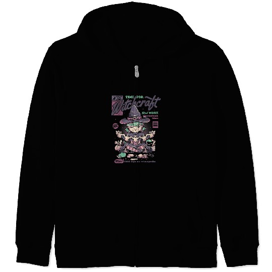 Funny Time For Witchcraft Cute Goth Halloween Witch Pun569 Zip Hoodies