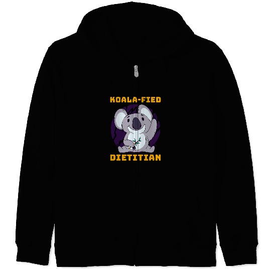 Funny Bear Koalafied Dietitian Dietitians Dietetics Koala Animal Cute Bears Zip Hoodies
