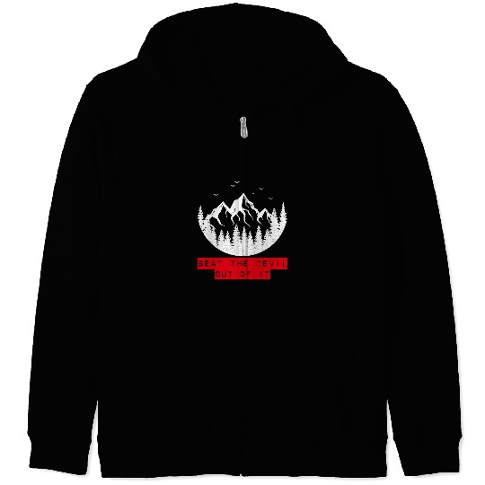 Beat The Devil Out Of ItFunny Artist Wet Oil Painting Retro Zip Hoodies