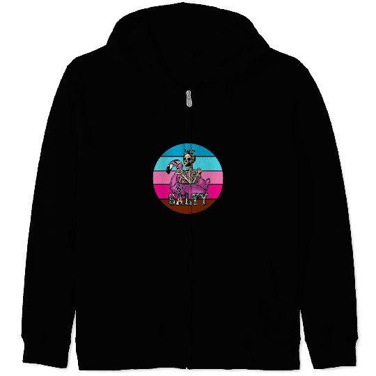 Skeletons Skulls Be Salty Skeletons Cruise Beach Summer Gothic Spooky Cute Y2K Skull Zip Hoodies
