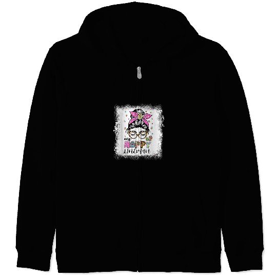 Bleached One Hoppy Lineman Bunny Easter Day Zip Hoodies