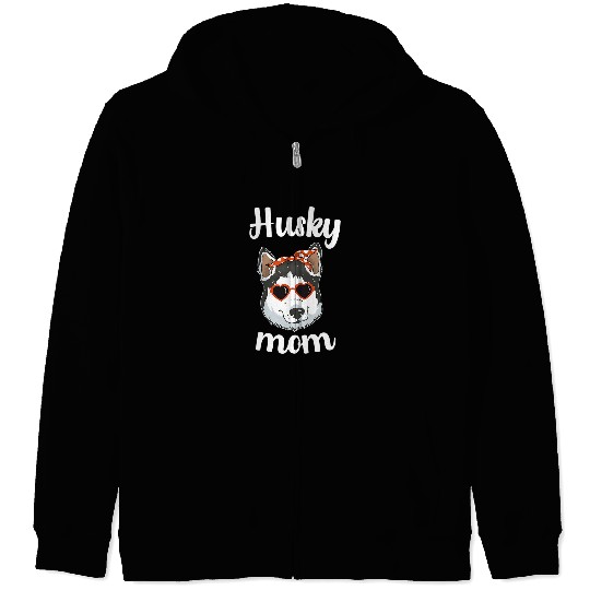 Dog Husky Womens Husky Mom Husky Mama Dog Lover Siberian Husky Zip Hoodies