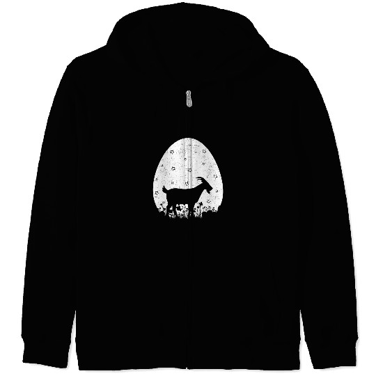 Goats Lover Easter Egg vintages Retro Style Funny Goats Easter Sunday Zip Hoodies