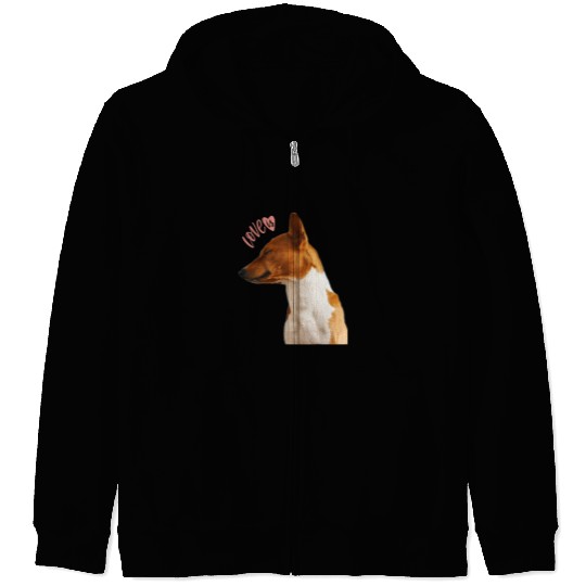 Dog Basenji Dog Mom Dad Love Puppy Cute Love is Tee Pet 62 Zip Hoodies