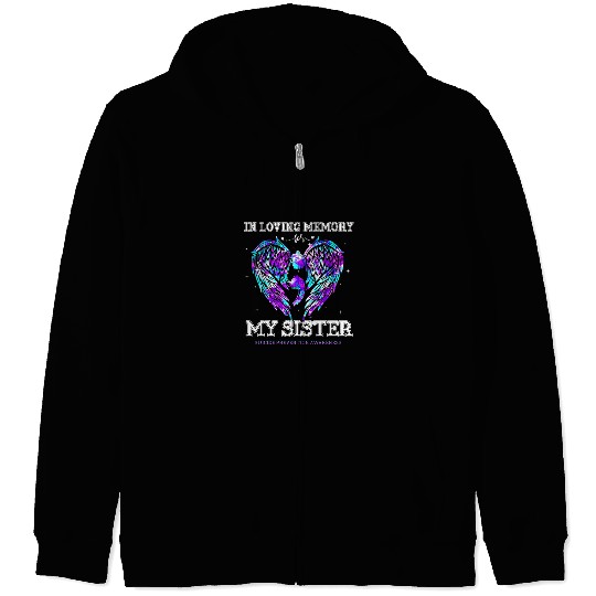 In Loving Memory For My Mom Feather Twinkle semicolon Zip Hoodies