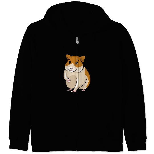Hamster Mouse Illustration Lover Owner Gift Hamsters Gifts Zip Hoodies