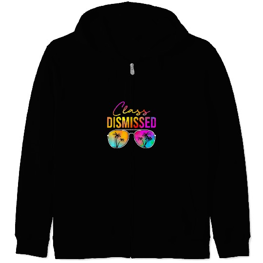 Surf Life Teacher Class DIsmissed Sunglasses sunset Surfing 2 Zip Hoodies
