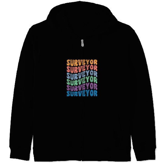 Land Surveyor Funny vintages Groovy Land Surveyor Zip Hoodies