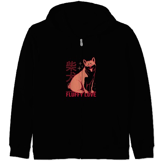 Dog Shiba Inu Funny Shiba Inu Uni Dog Japanese Signs Love Zip Hoodies