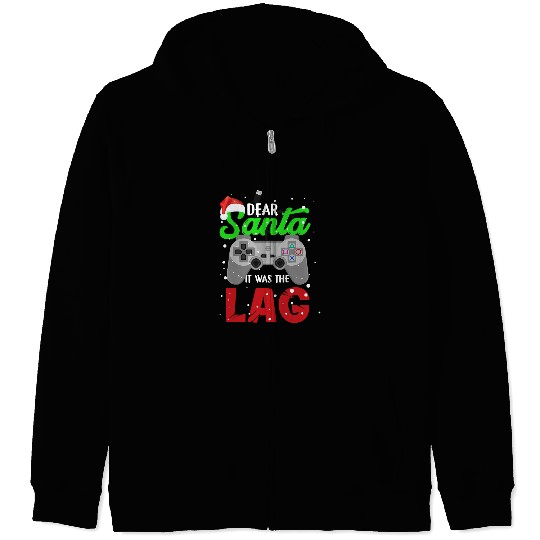 Game Santa It Was The Lag Video Game Christmas Gamer 163 Zip Hoodies