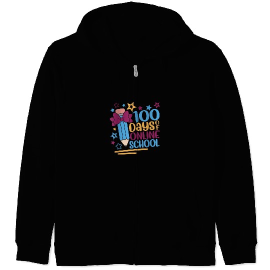 Happy 100th Day of School Kindergarten Teacher or Student 26 Zip Hoodies
