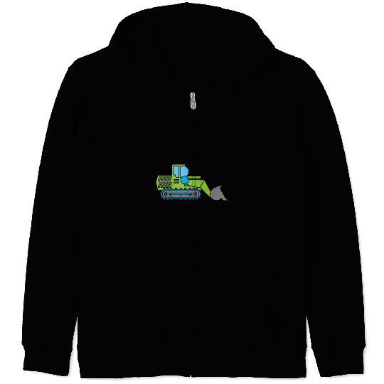 Construction Lover Construction Site Forklift Truck Gift Zip Hoodies